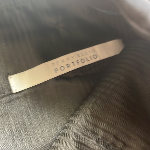 EUC Black Dress Pants Flat Front Perry Ellis Waist 38 - Picture 3 of 5